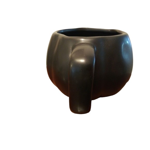 Rae Dunn 'FALL' Black Pumpkin Shaped Coffee Mug Tea Cup Gold Font NW… - Picture 4 of 8